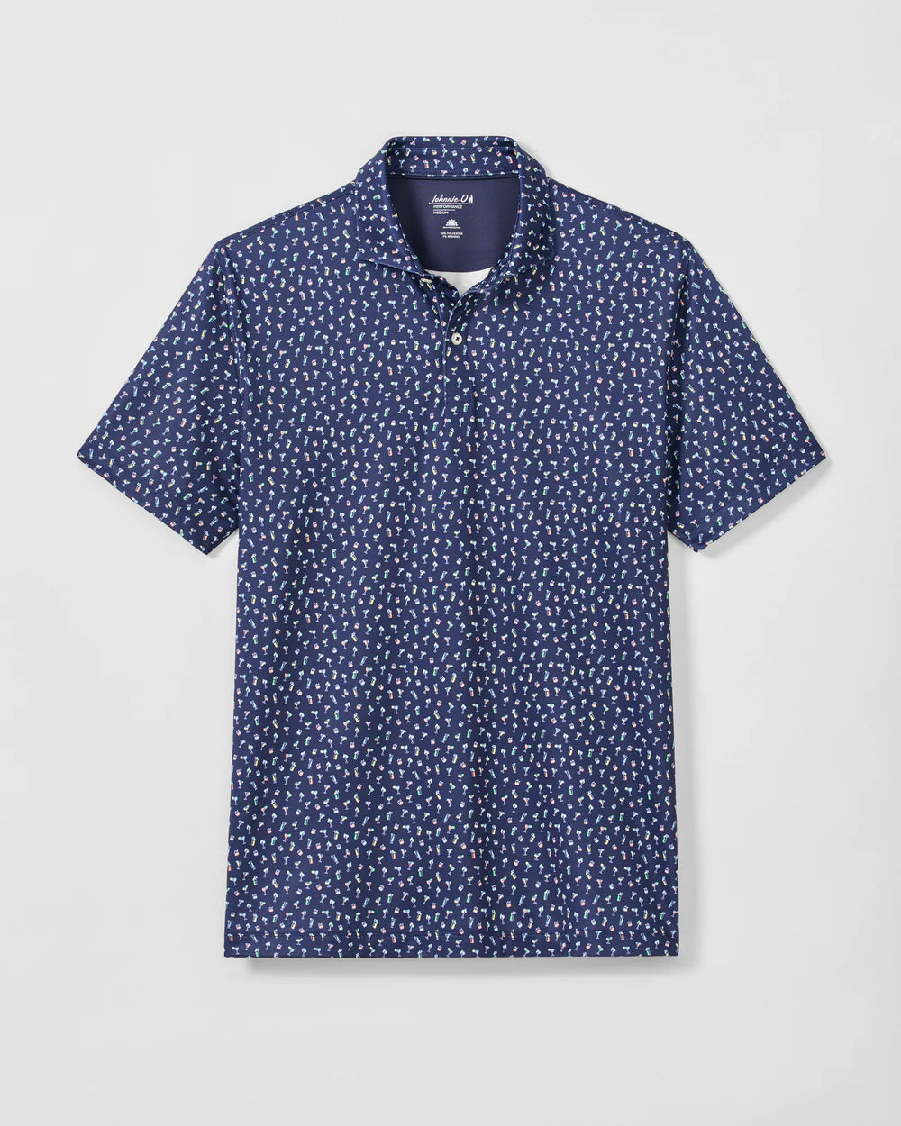 Johnnie-O Performance Jersey Polo - Pop Tails: Navy