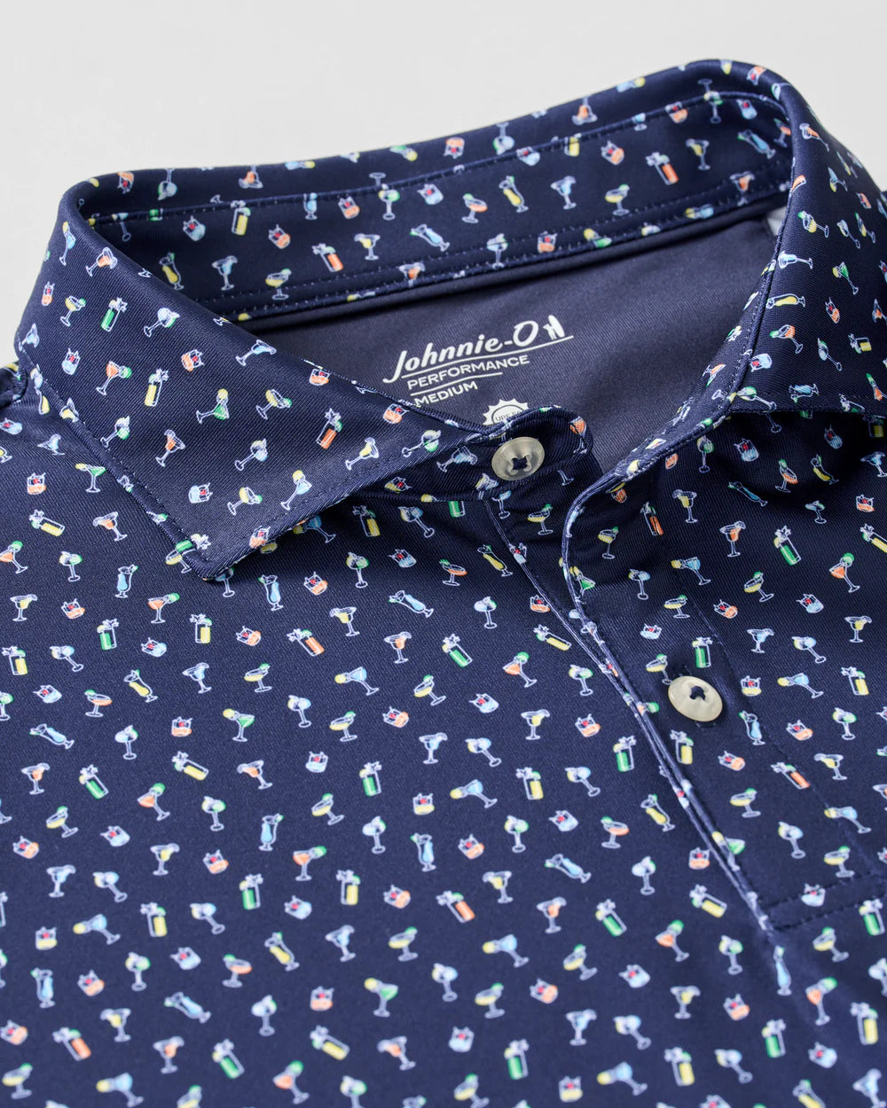 Johnnie-O Performance Jersey Polo - Pop Tails: Navy