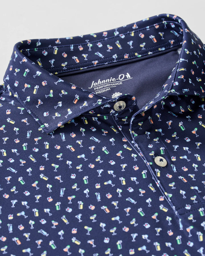 Johnnie-O Performance Jersey Polo - Pop Tails: Navy