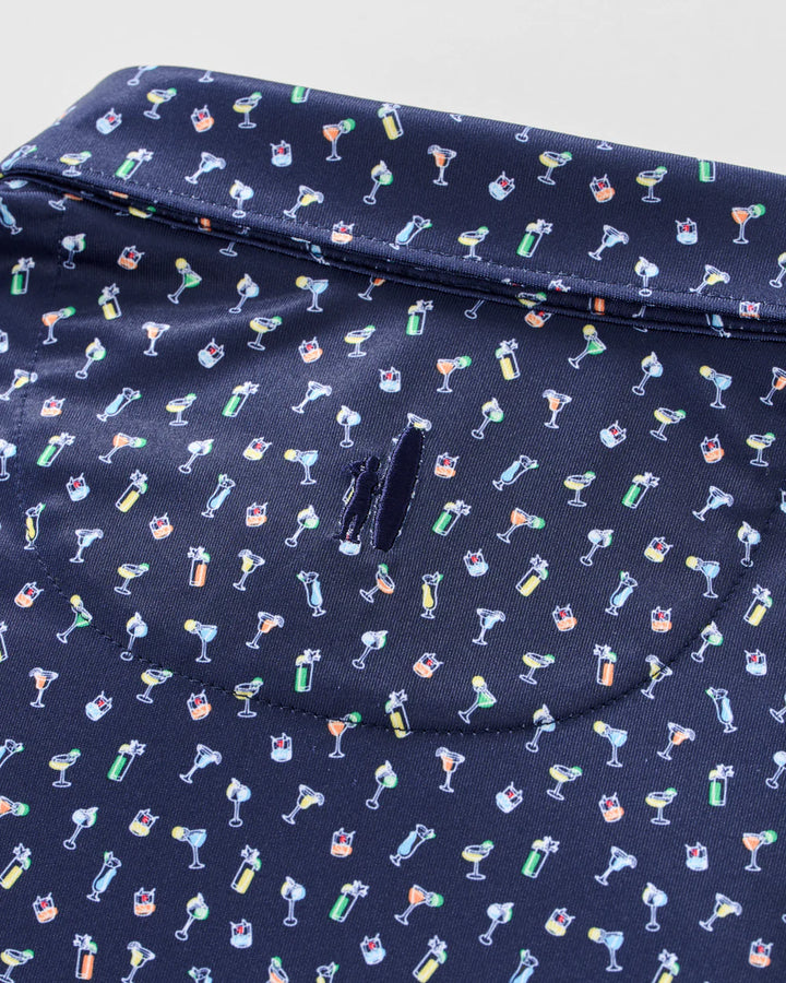 Johnnie-O Performance Jersey Polo - Pop Tails: Navy