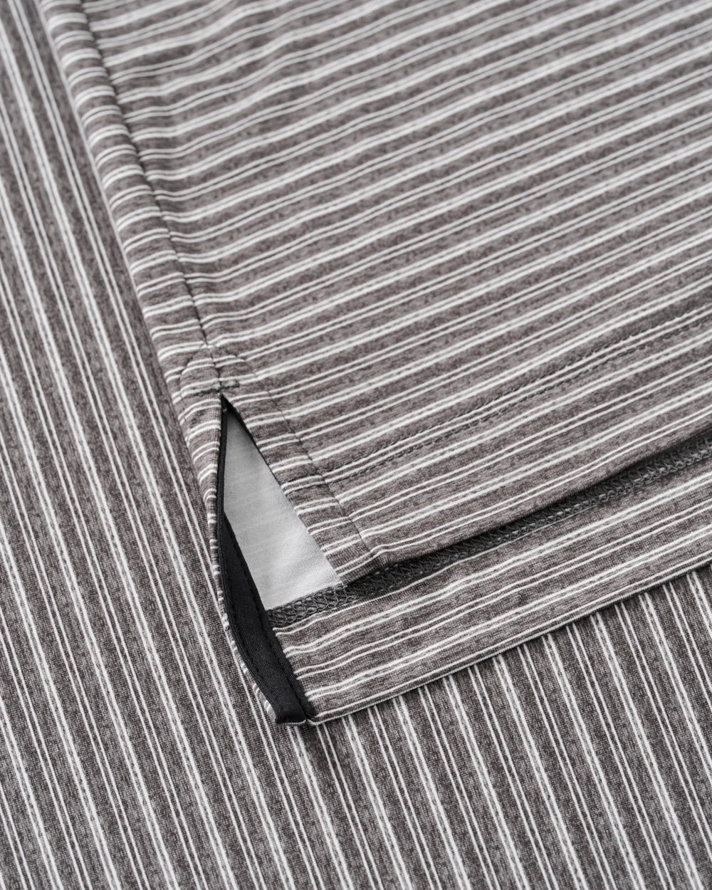 Johnnie-O Performance Featherweight Long Sleeve Polo - Track Stripe: Black