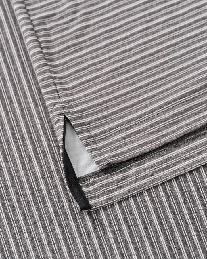 Johnnie-O Performance Featherweight Long Sleeve Polo - Track Stripe: Black