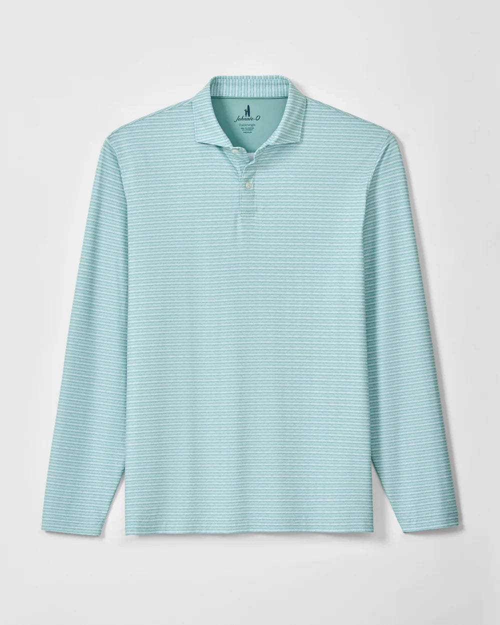 Johnnie-O Performance Featherweight Long Sleeve Polo: Track Stripe: Sublime