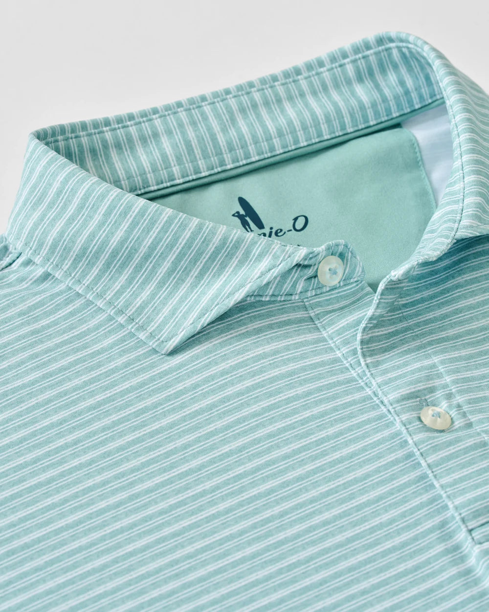 Johnnie-O Performance Featherweight Long Sleeve Polo: Track Stripe: Sublime