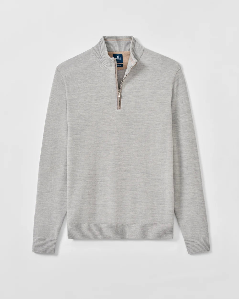 Johnnie-O Raynor Merino 1/4 Zip Sweater: Light Gray