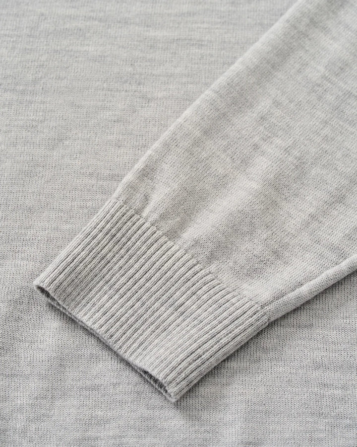 Johnnie-O Raynor Merino 1/4 Zip Sweater: Light Gray