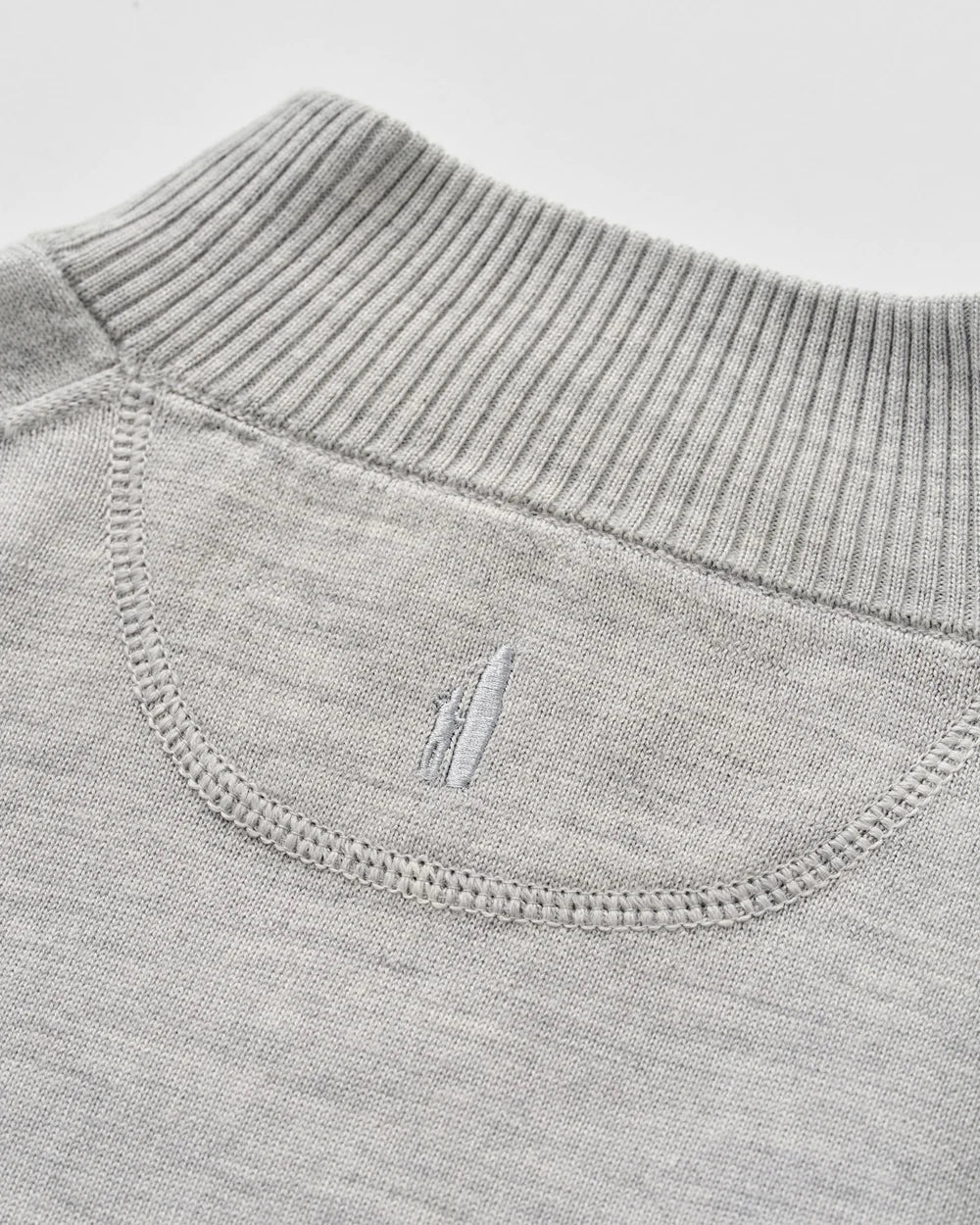 Johnnie-O Raynor Merino 1/4 Zip Sweater: Light Gray