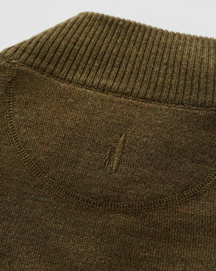 Johnnie-O Raynor Merino 1/4 Zip Sweater: Mallard
