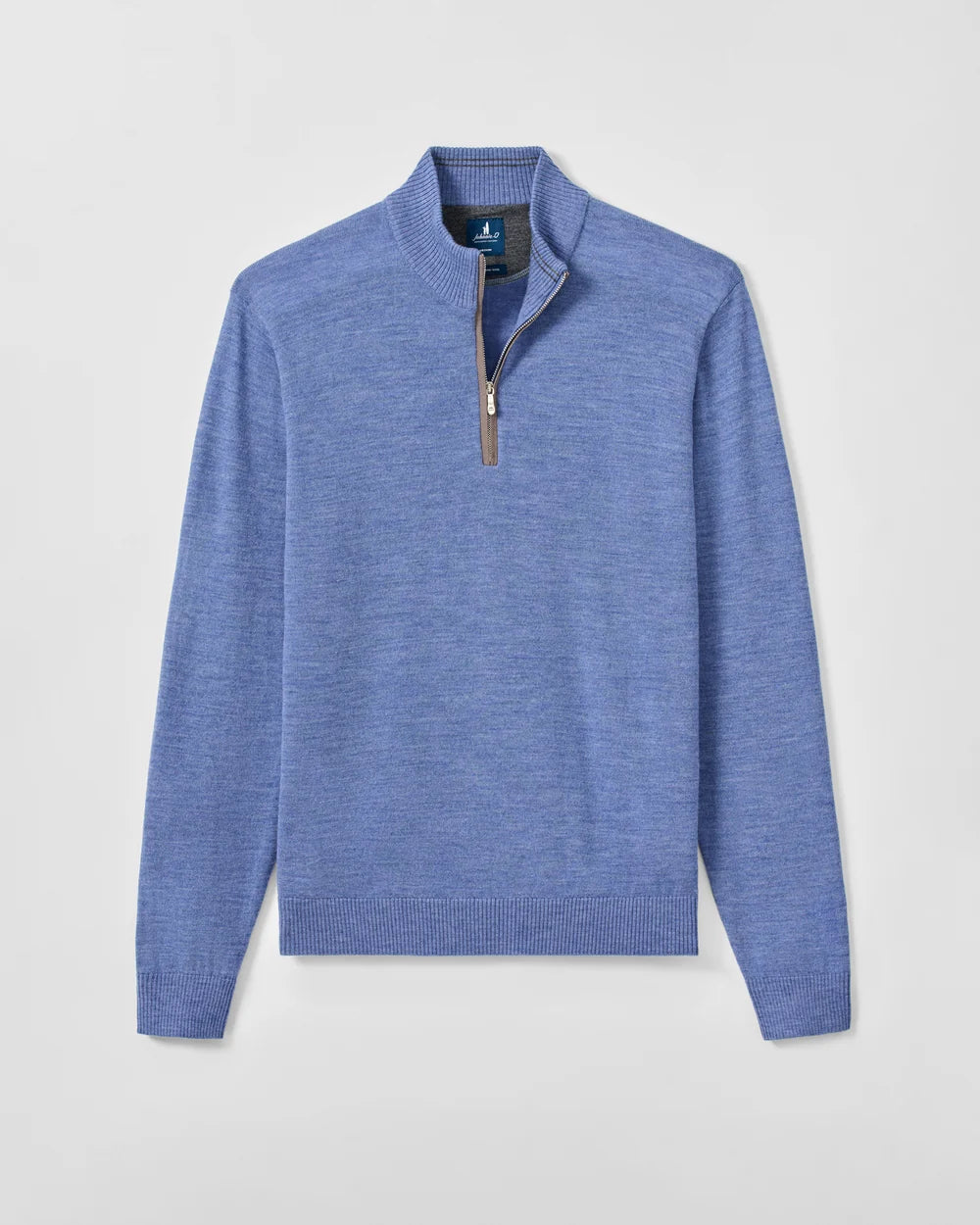 Johnnie-O Raynor Merino 1/4 Zip Sweater: Mid Blue