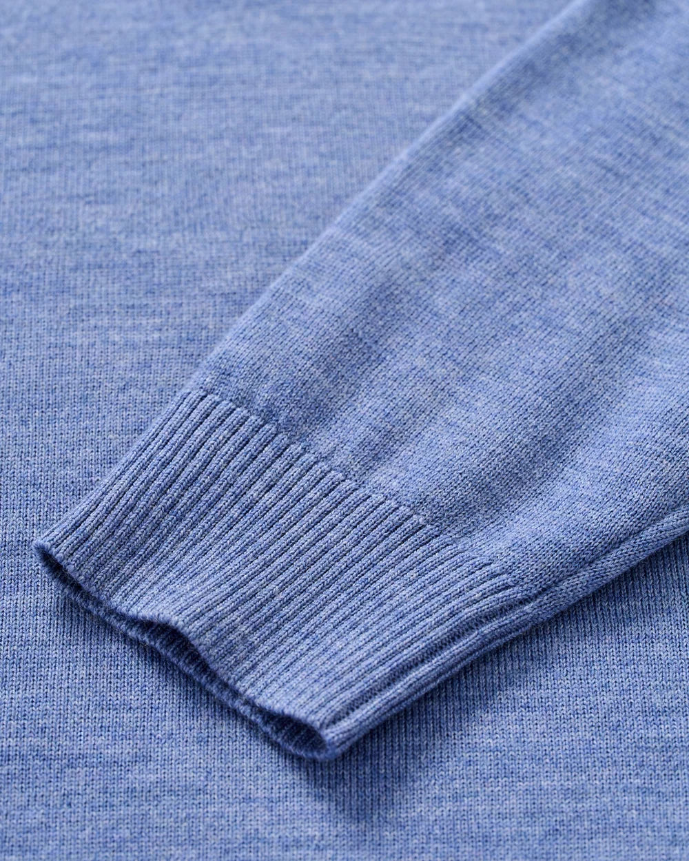 Johnnie-O Raynor Merino 1/4 Zip Sweater: Mid Blue