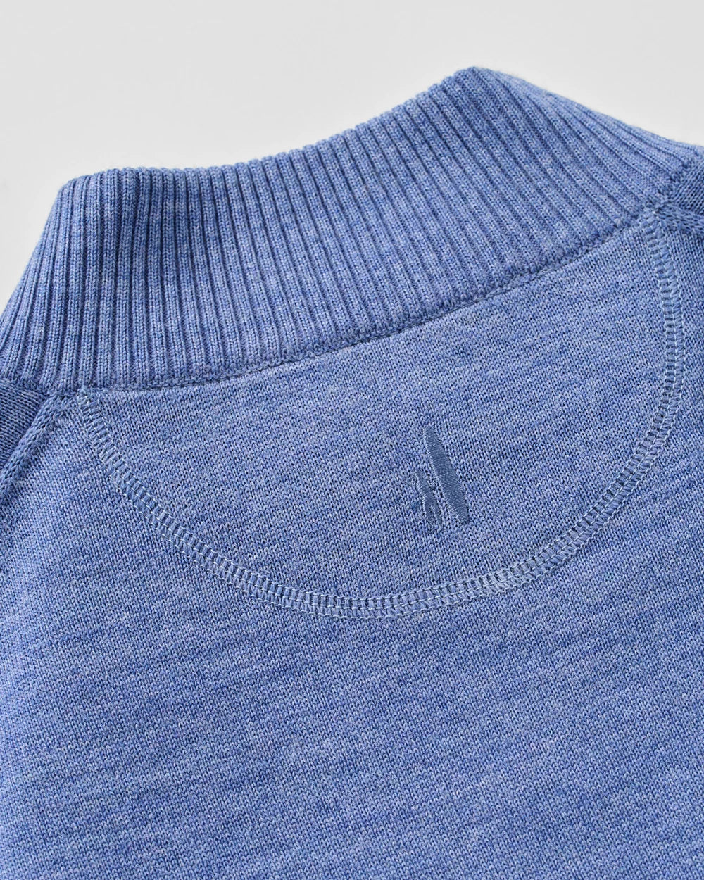 Johnnie-O Raynor Merino 1/4 Zip Sweater: Mid Blue