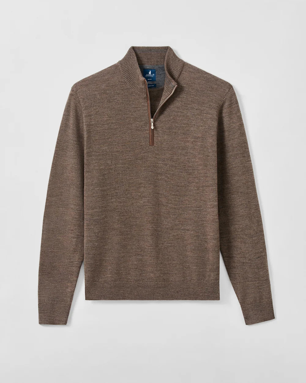 Johnnie-O Raynor Merino 1/4 Zip Sweater: Mocha