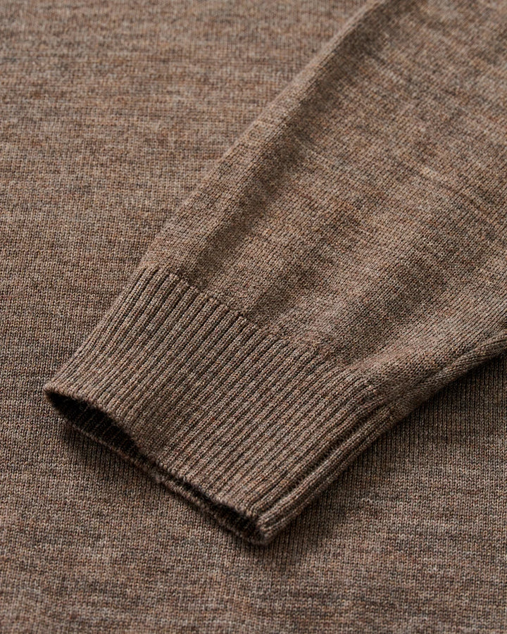 Johnnie-O Raynor Merino 1/4 Zip Sweater: Mocha
