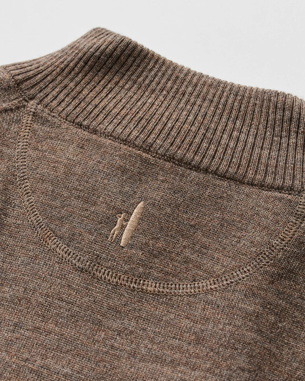Johnnie-O Raynor Merino 1/4 Zip Sweater: Mocha