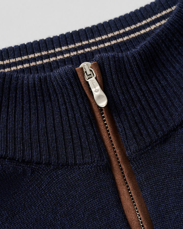 Johnnie-O Raynor Merino 1/4 Zip Sweater: Navy