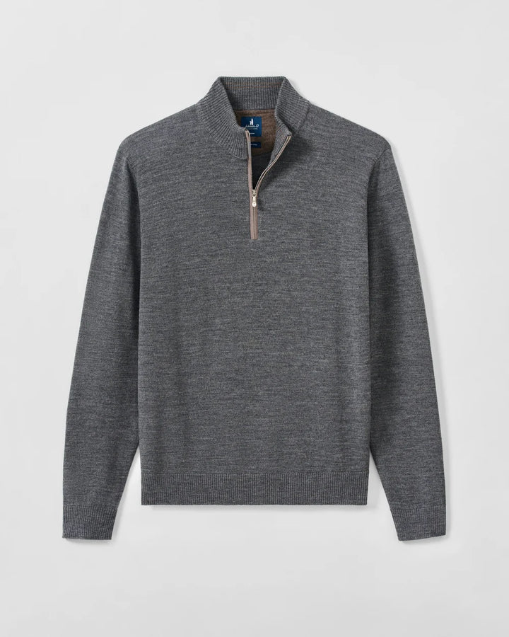 Johnnie-O Raynor Merino 1/4 Zip Sweater: Shadow