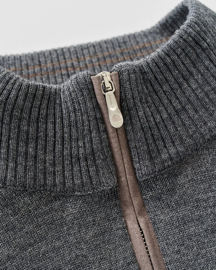 Johnnie-O Raynor Merino 1/4 Zip Sweater: Shadow
