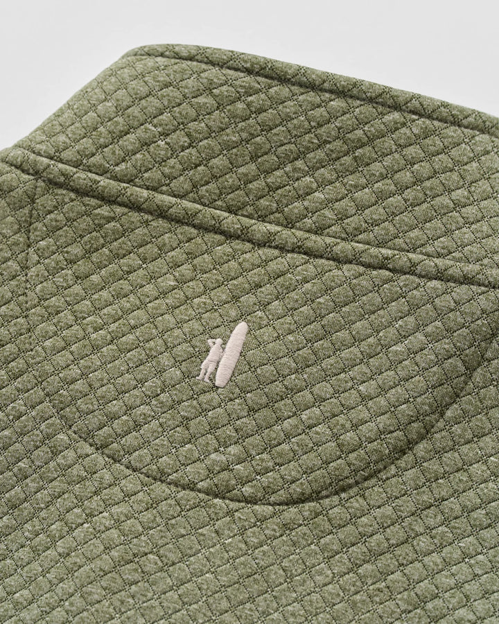 Johnnie-O Rockwells Diamond-Quilted Henley Pullover: Forest