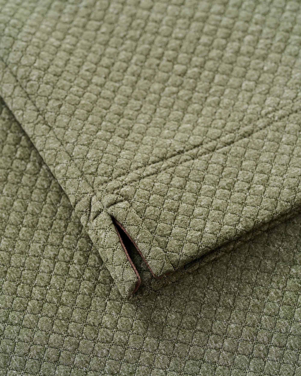 Johnnie-O Rockwells Diamond-Quilted Henley Pullover: Forest