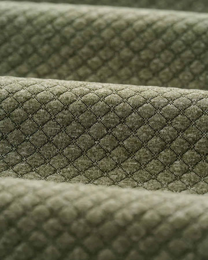Johnnie-O Rockwells Diamond-Quilted Henley Pullover: Forest