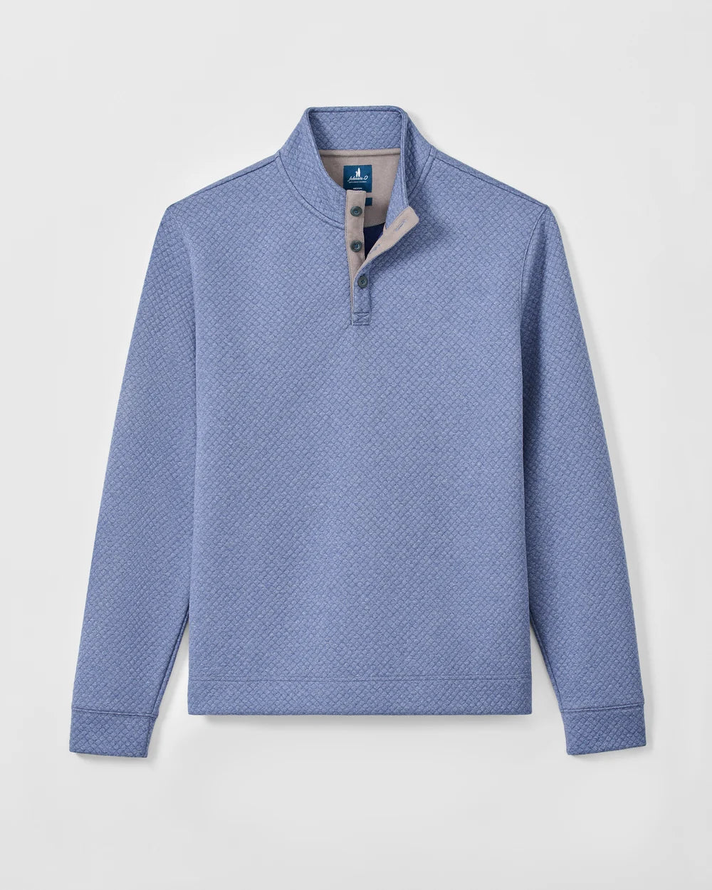 Johnnie-O Rockwells Diamond-Quilted Henley Pullover: Laguna Blue