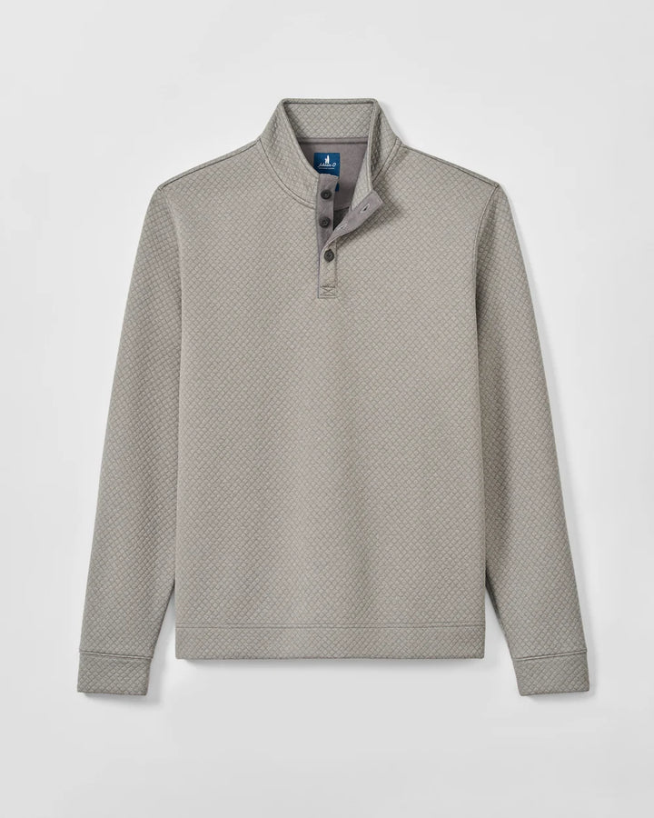 Johnnie-O Rockwells Diamond-Quilted Henley Pullover: Smoke
