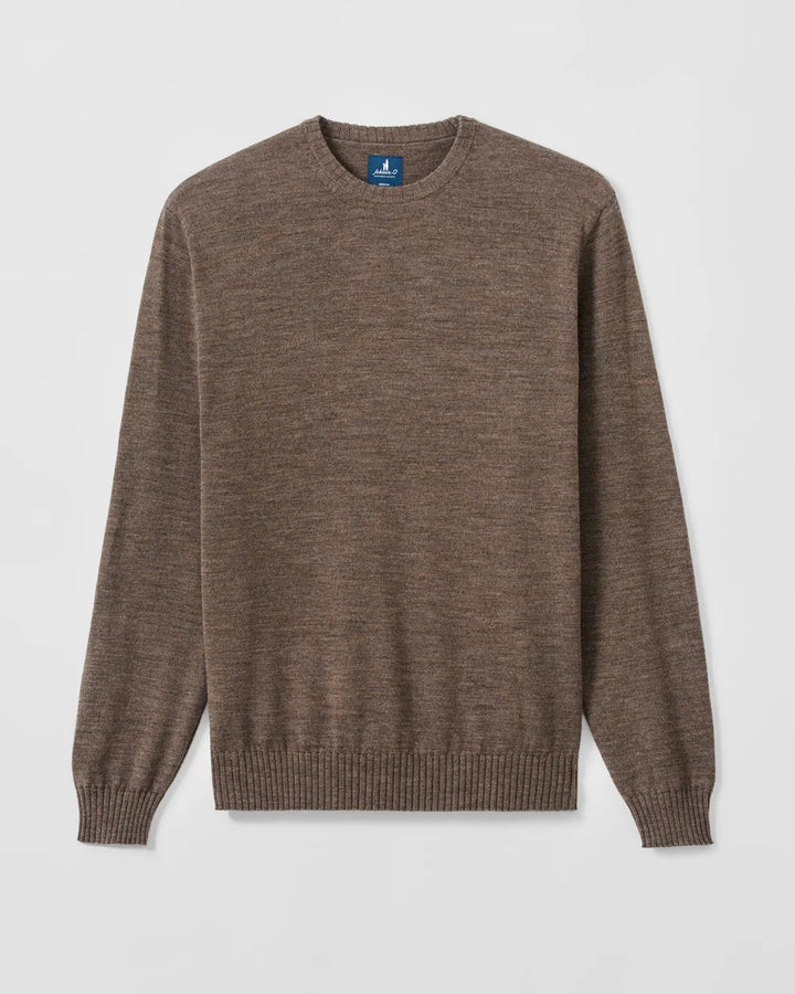 Johnnie-O Ronald Merino Wool Crewneck Sweater: Mocha