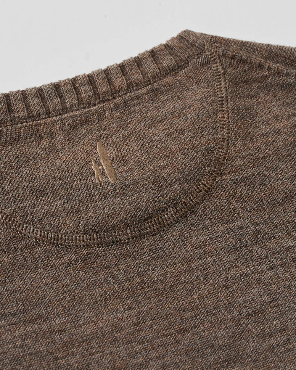 Johnnie-O Ronald Merino Wool Crewneck Sweater: Mocha