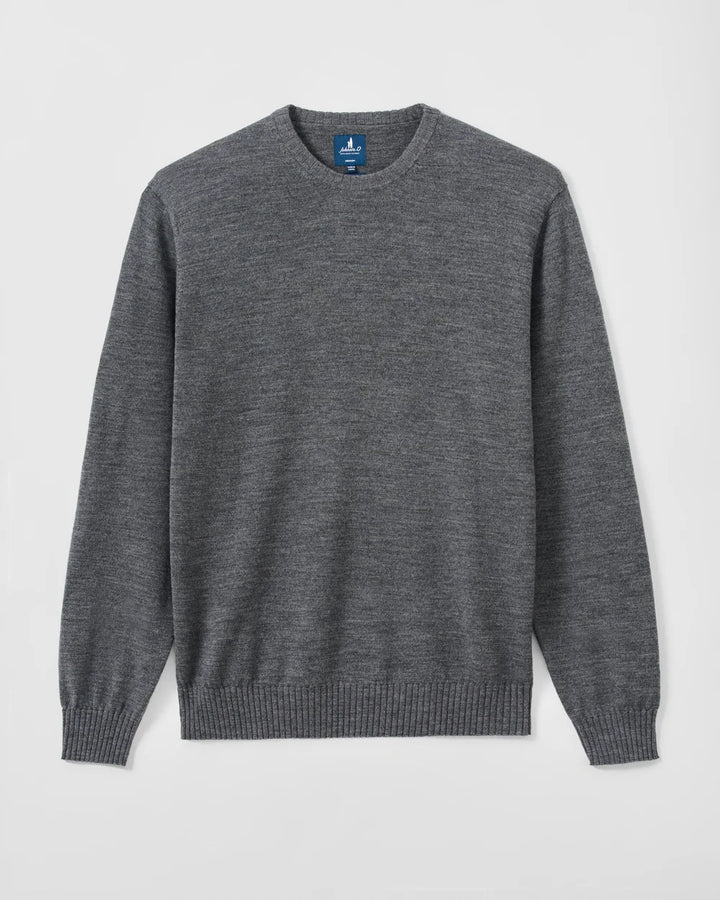 Johnnie-O Ronald Merino Wool Crewneck Sweater: Shadow