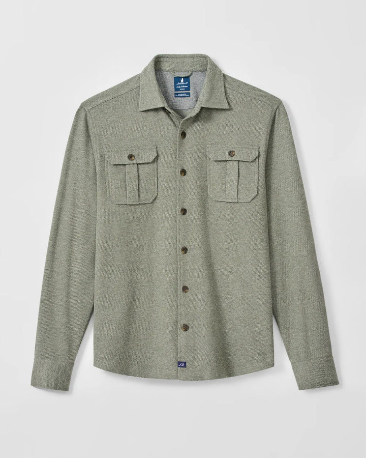 Johnnie-O Lodge Shirt - Sequoia Twill Solid: Forest