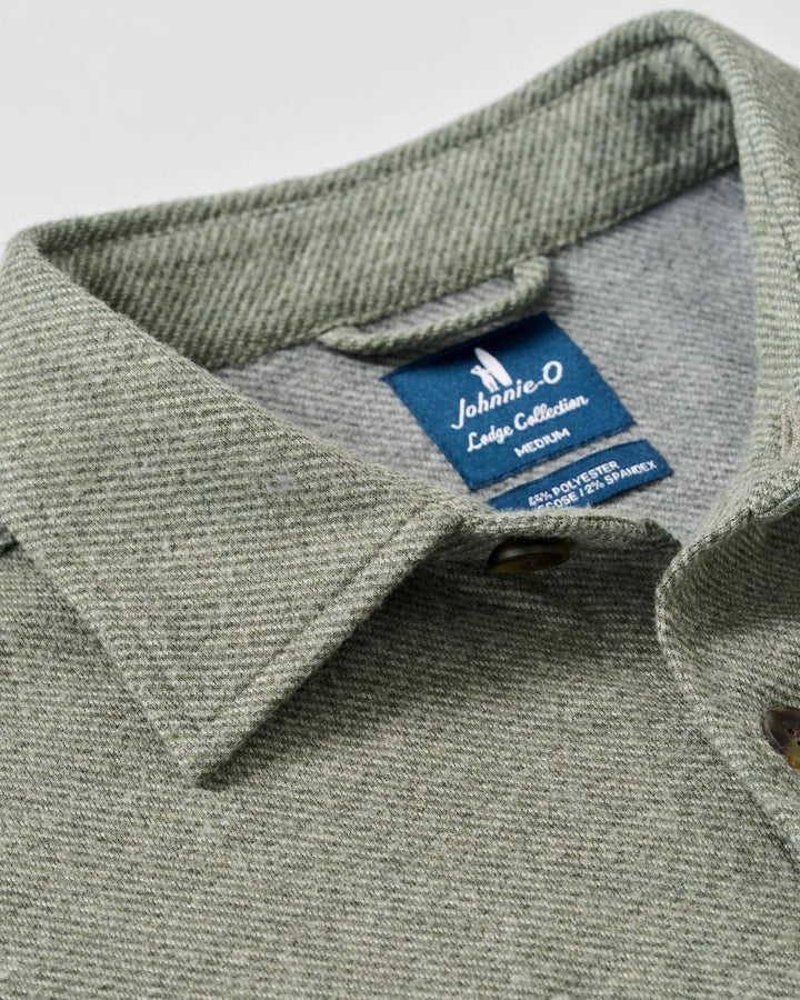 Johnnie-O Lodge Shirt - Sequoia Twill Solid: Forest