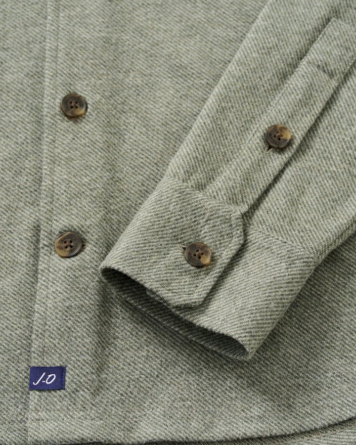 Johnnie-O Lodge Shirt - Sequoia Twill Solid: Forest