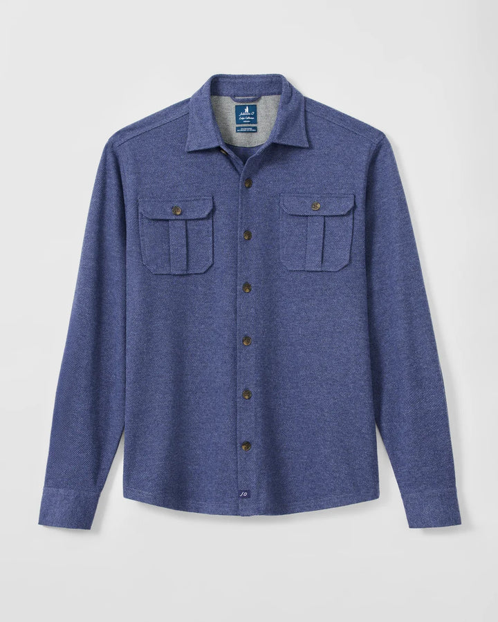 Johnnie-O Lodge Shirt - Sequoia Twill Solid: Twilight