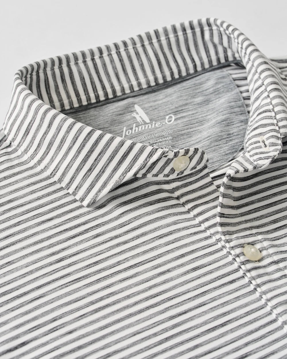 Johnnie-O Seymour Striped Polo: Black