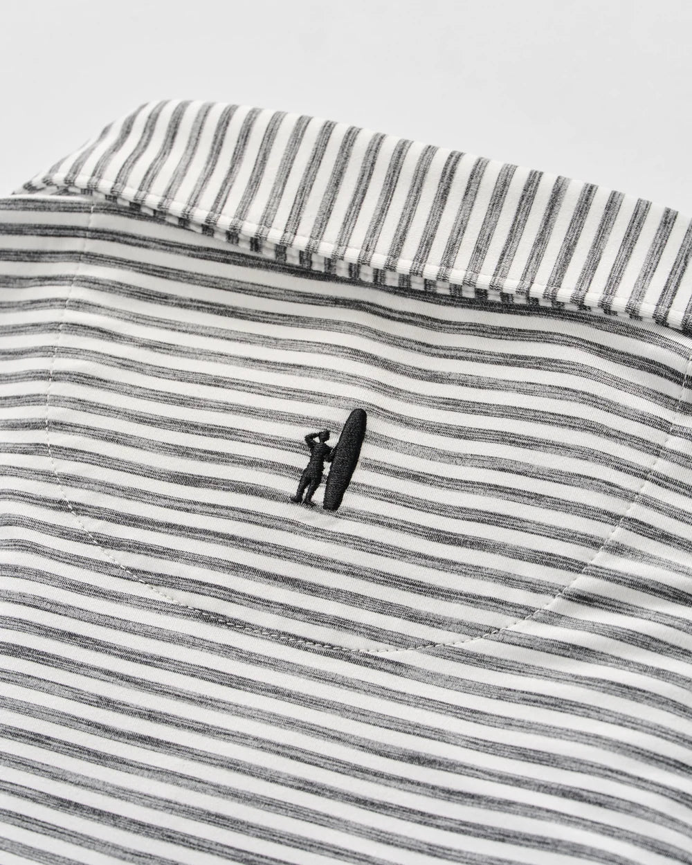 Johnnie-O Seymour Striped Polo: Black