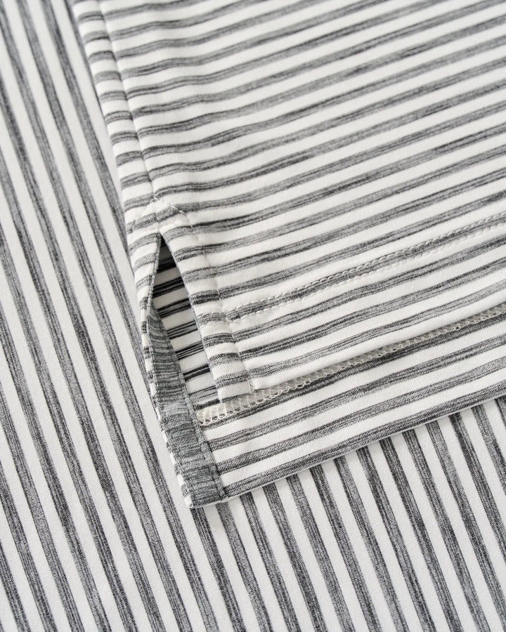 Johnnie-O Seymour Striped Polo: Black