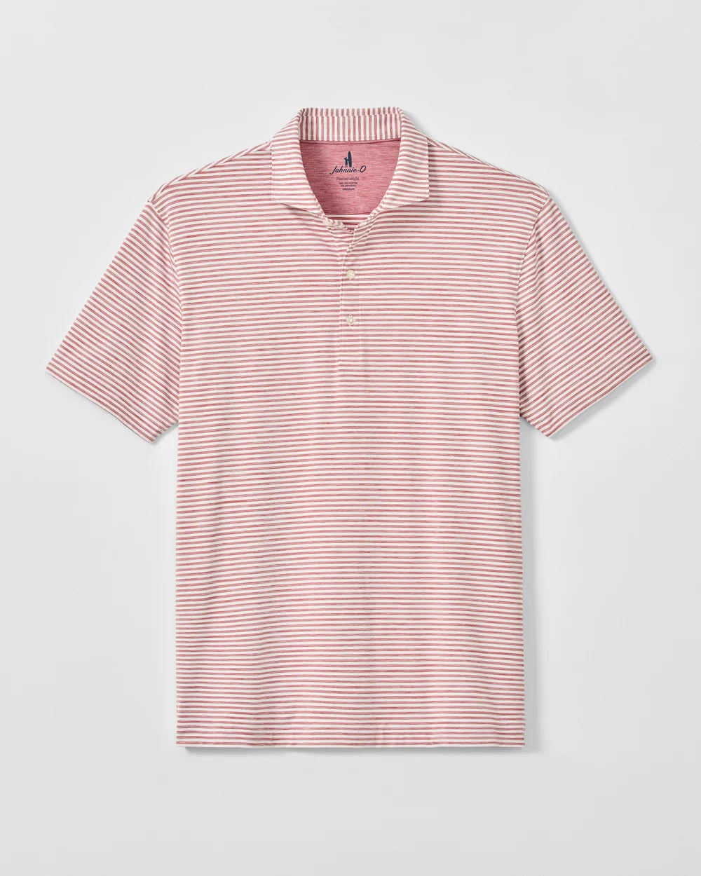 Johnnie-O Seymour Striped Polo: Racing Red