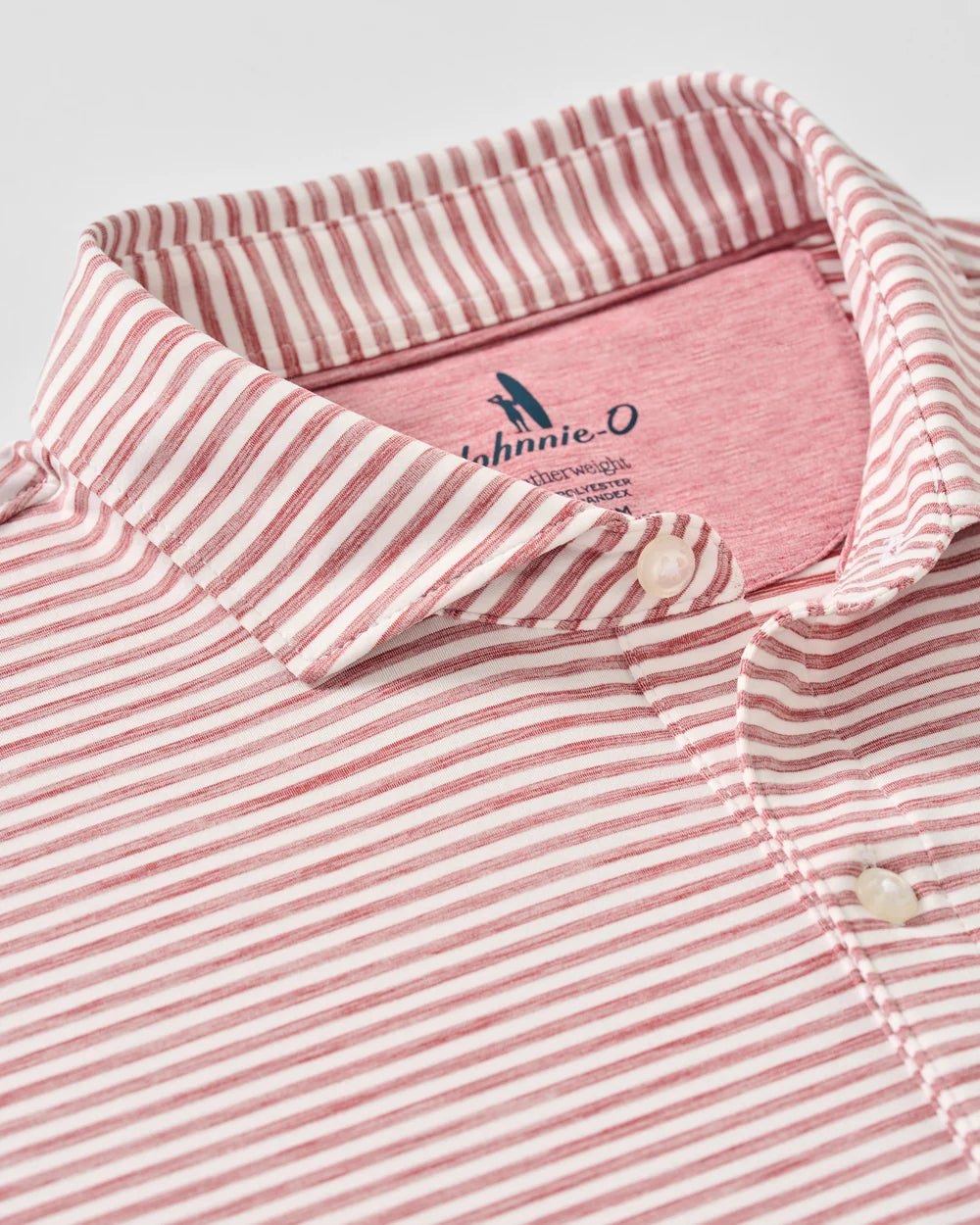Johnnie-O Seymour Striped Polo: Racing Red