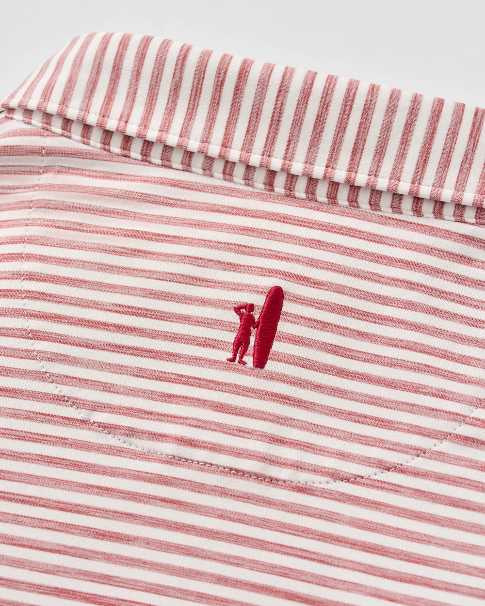 Johnnie-O Seymour Striped Polo: Racing Red