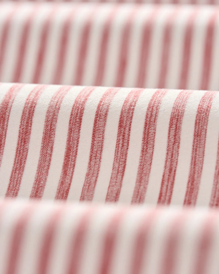 Johnnie-O Seymour Striped Polo: Racing Red