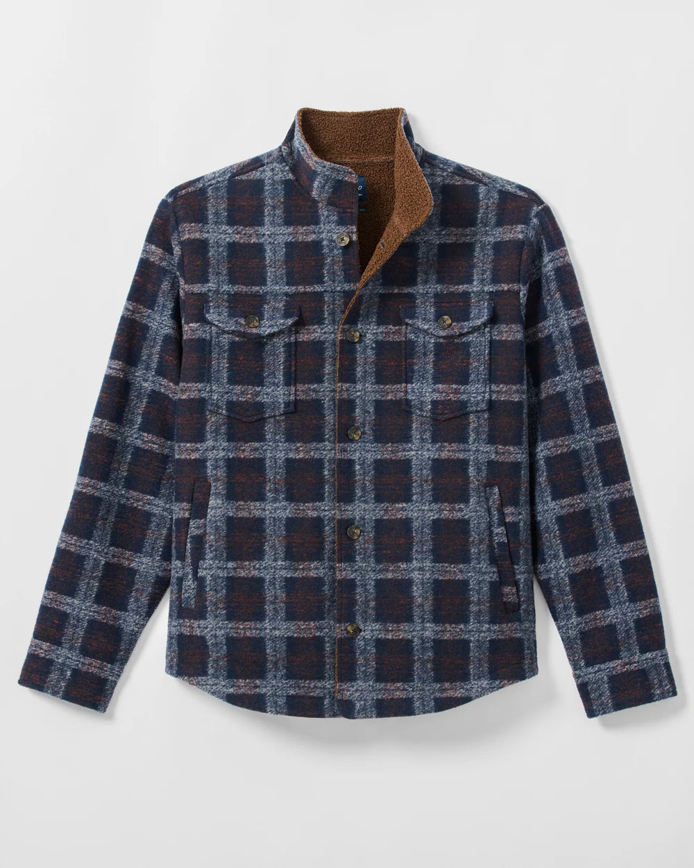 Johnnie-O Sherpa Lined Shacket: Navy