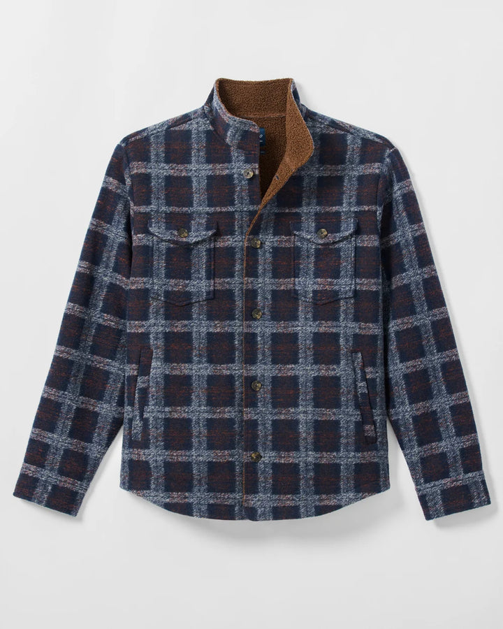 Johnnie-O Sherpa Lined Shacket: Navy