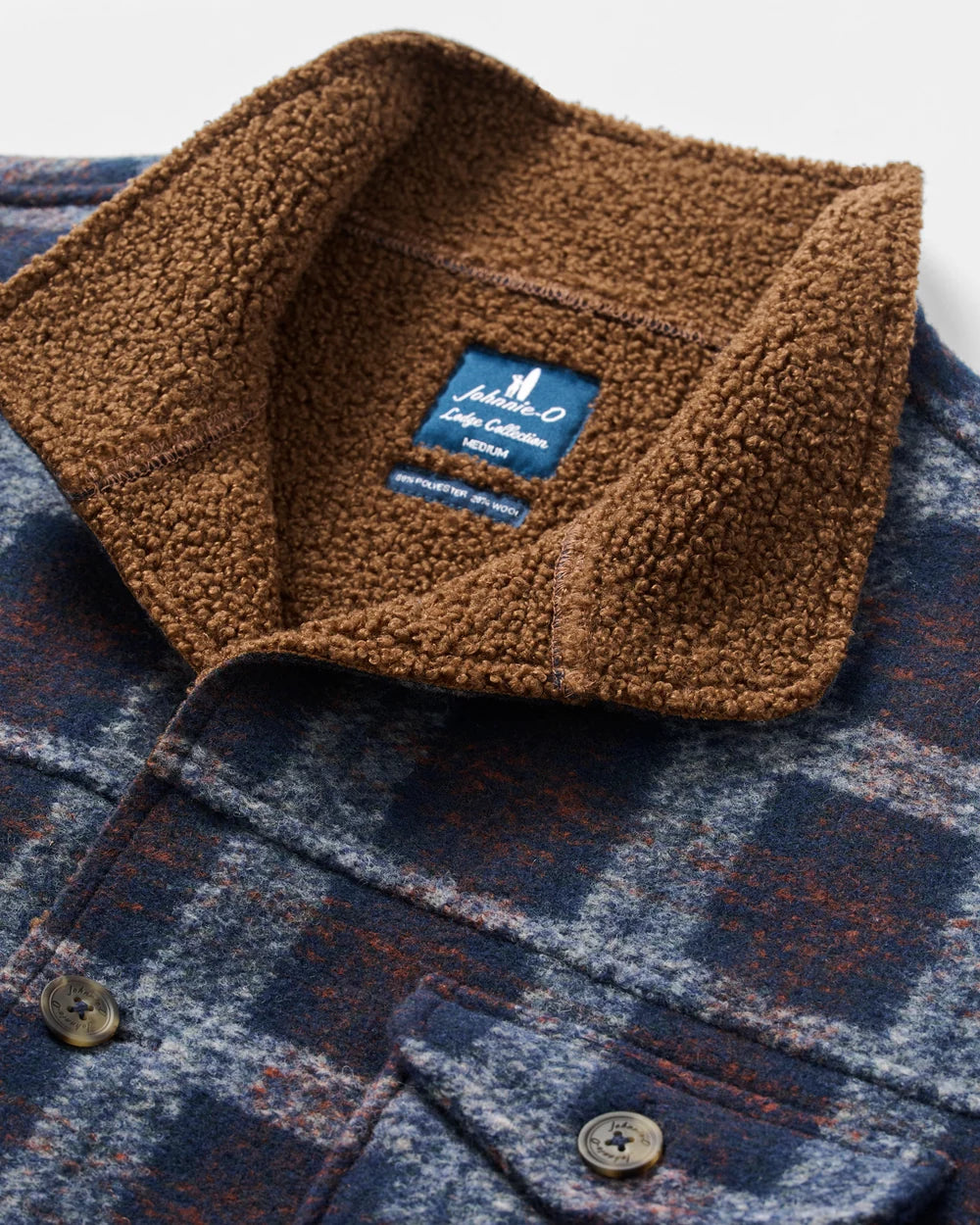 Johnnie-O Sherpa Lined Shacket: Navy
