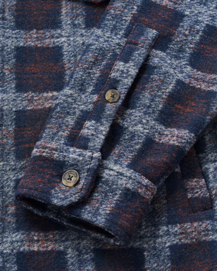 Johnnie-O Sherpa Lined Shacket: Navy