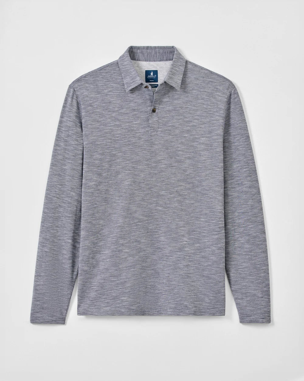 Johnnie-O Long Sleeve Slub Pique Polo: Navy