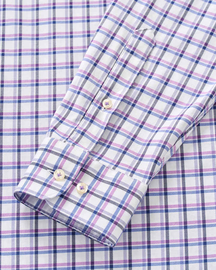 Johnnie-O Top Shelf Stretch Twill Button Down Shirt - Bipane: Violet