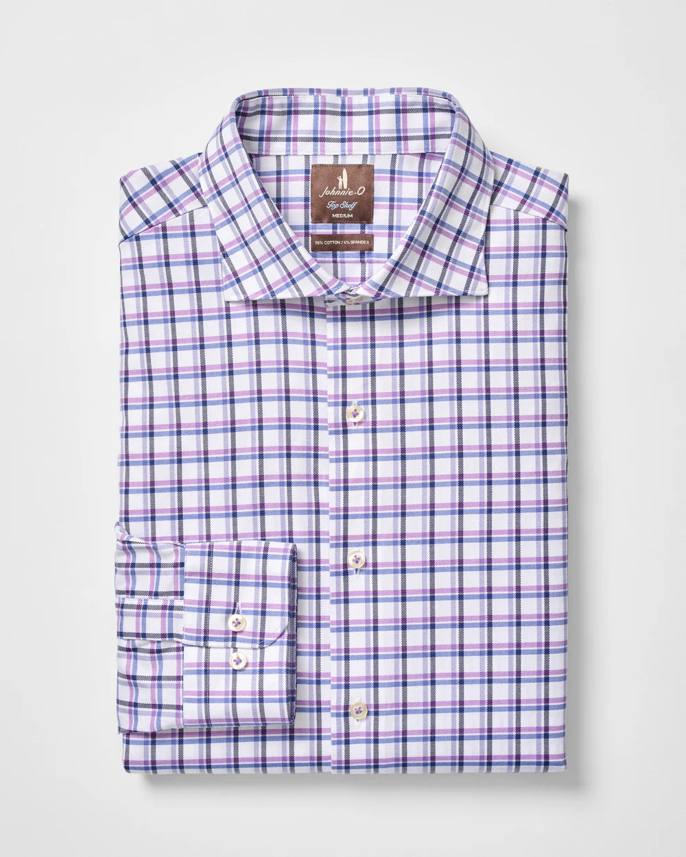 Johnnie-O Top Shelf Stretch Twill Button Down Shirt - Bipane: Violet