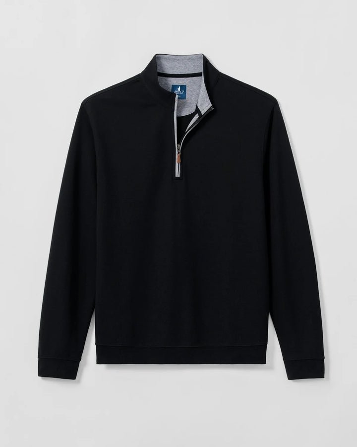 Johnnie-O Sully 1/4 Zip Pullover: Black