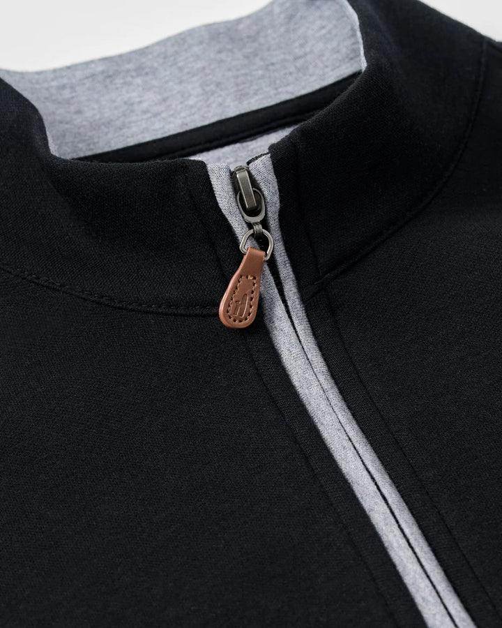 Johnnie-O Sully 1/4 Zip Pullover: Black