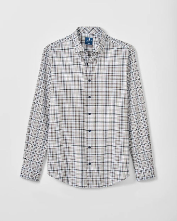 Johnnie-O Performance Flannel Button Down Shirt - Tahoe Plaid: Kona